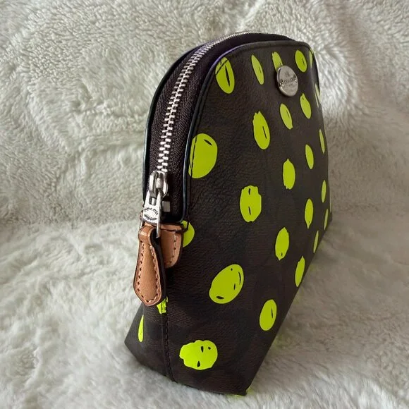 Coach Neon Dots Cosmetic Pouch/ Bag - Picture 3 of 16